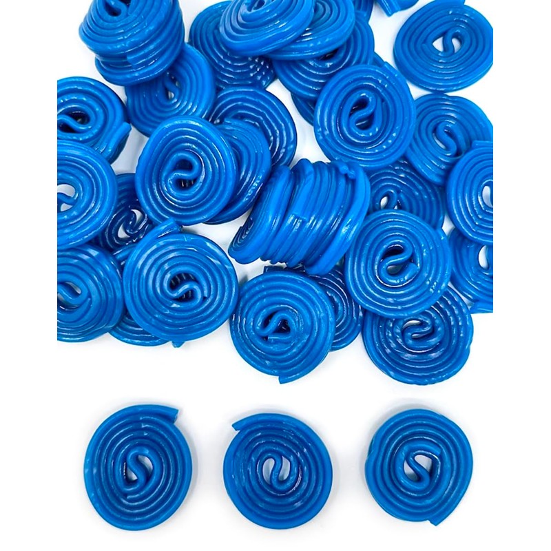 SweetGourmet Blue Raspberry Flavored Licorice Wheels | Italian Bulk Licorice