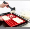 Launer Molde Silicona Wafflera 4 Cavidades Repostería Waffles 2 Pza