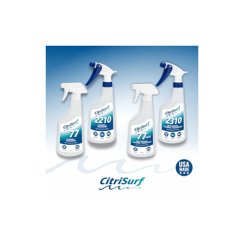 CitriSurf® 2210 Gel Stainless Steel Passivation Cleaner 22oz Spray Bottle