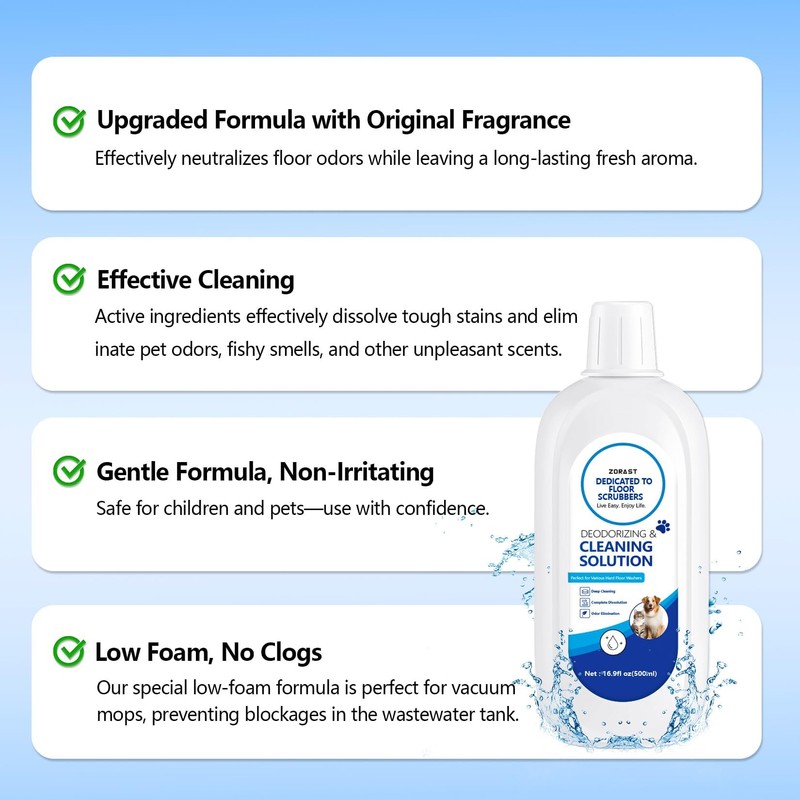 ZORAST Floor Cleaning Solution Compatible With Tineco, Suitable With All