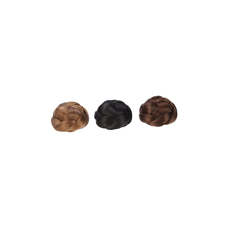 Beavorty Moño De Cabello Trenzado Artificial Con Clip Para Mujeres