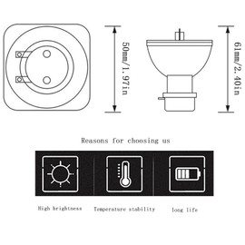 14R 295W Replacement Lamp, Bulb for 14R 295W Moving Head Spot Light for Voor Stage Disco Light Dj Stage Lighting (White 295w)