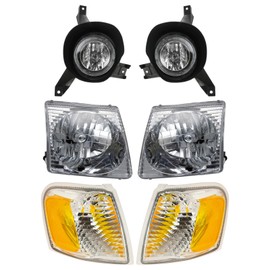 TRQ Lighting Kit Compatible with 2001-2003 Ford Explorer Sport 2001-2005 Explorer Sport Trac FO2502170 FO2503170 FO2520164 FO2521164 FO2592201 FO2593201