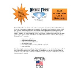 Diamond Finish 64oz Refill Multi Surface Nano Cleaner Polish Protector for Vehicles, Home, Boats; Removes Bug Residue, Tar, Bird Poop, Brake Dust, Tree Sap, Grease, Fingerprints - While it Shines