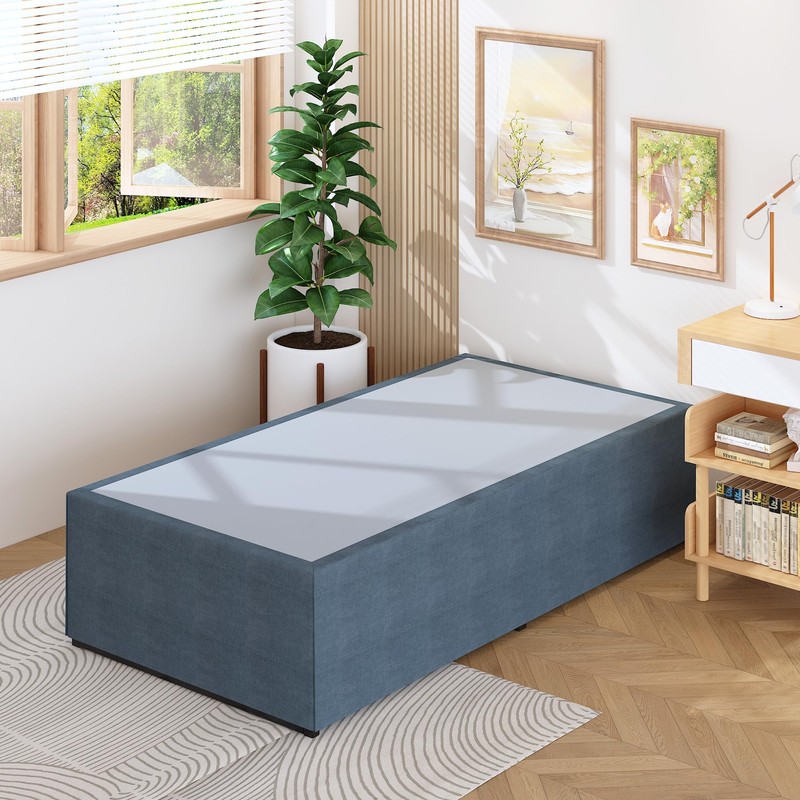 Lutown-Teen 18 Inch Twin XL Bed Frames with Fabric Bed