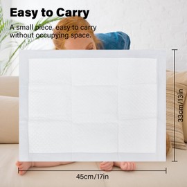 WAAYAA 50 Pack Baby Disposable Changing Pads, Soft Bed Underpads with Leakproof and Super Absorb for Baby Newborn Infant Kids, Breathable Liners for Incontinence Adults and Pets Dogs-White(17"x13")