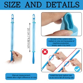 42 Piezas Kit de Rizos Ondulados en Espiral, Estilo de Rizadores de Pelo sin Calor, 40 Rodillos de Rizar Cabello Varillas de Rizar 2 Ganchos de Estilo para Suministros de Cabello