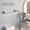 30cm Bathroom Wall Mounted Shelf Space Aluminum Acrylic Towel Rack