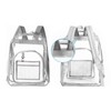 Backpack Schoolbag PVC Waterproof Gray Transparent Large Capacity for School