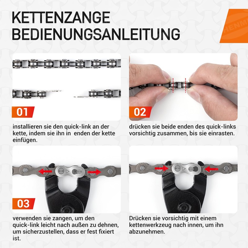 HENMI Bicycle Chain Link 6/7/8-Speed, 6 Pairs Chain Fastener Bicycle