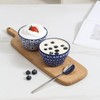 Selamica Ceramic 8oz Bouillon Cups 4 Inch Small Bowls, Dessert