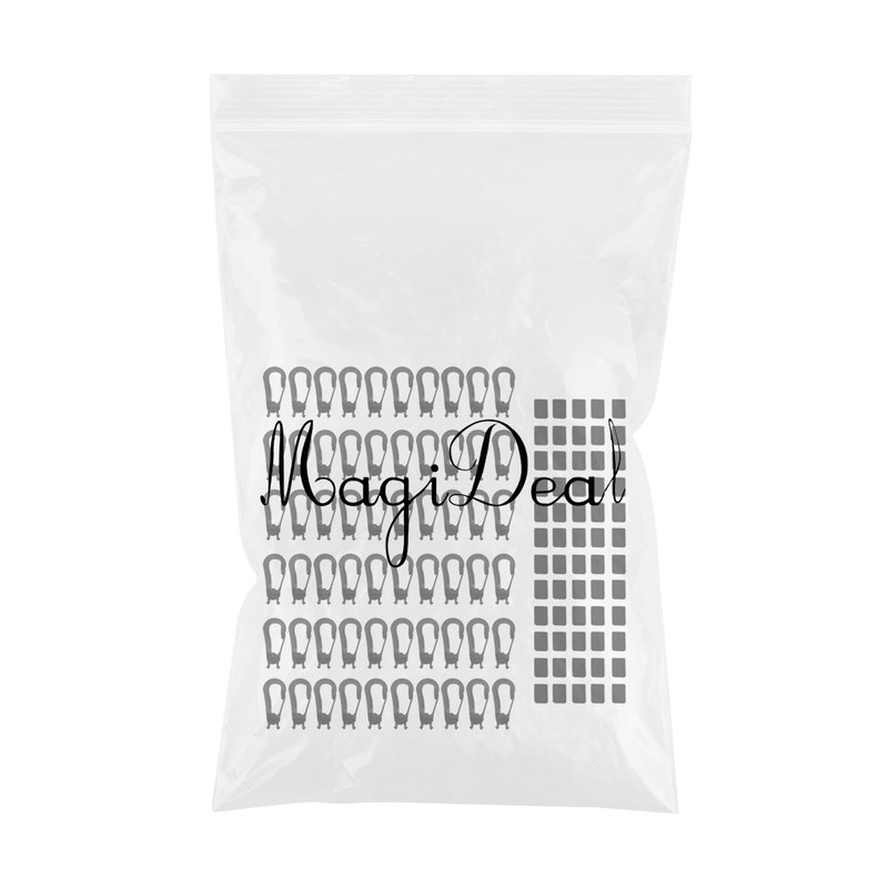 MagiDeal 60 Pcs Plastic/Elastic Rope/Shock Cord Hook for 4 or