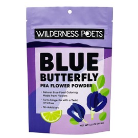 Wilderness Poets, Blue Butterfly Pea Flower Powder - Blue Matcha Tea (3.5 Ounce)