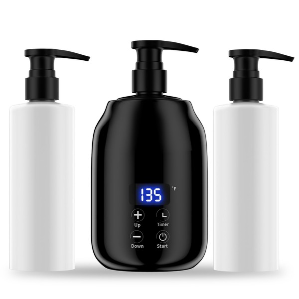 JOSBES Lotion Heater Dispenser Heater, Oil Bottle Heater, Professional  Massage Oil Bottle Warmer, Smart Display Lube Heater, with Two Bottles with  UK Cable (Black) - ibspot.com