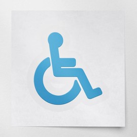 Transparent Decal Stickers Of Handicap Sign (Azure Blue) Premium Waterproof Vinyl Decal Stickers For Laptop Phone Accessory Helmet Car Window Mug Tuber Cup Door Wall Decoration USCSKUS083156BE090622