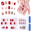 MELLIEX Pack of 72 Christmas Press On Nails Short, Full