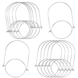12 Pack Stainless Steel Wire Handles Mason Jar Hangers for Regular Mouth Mason, Ball, Canning Jars Mason Jar Lid Handles Kitchen Accessories, Silver