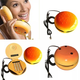Unbranded Christmas Gift - Wired Hamburger Shaped Landline Home Wired Telephone Birthday