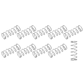 METALLIXITY Compression Springs (0.8x12mm OD,30mm Free Length) 10Pcs, 304 Stainless Steel Extension Spring - for Shop Home Repairs, DIY Projects, Silver Tone