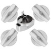 SPARES2GO Chrome Silver Knob Switch For BELLING 444440221 444440222 444440223