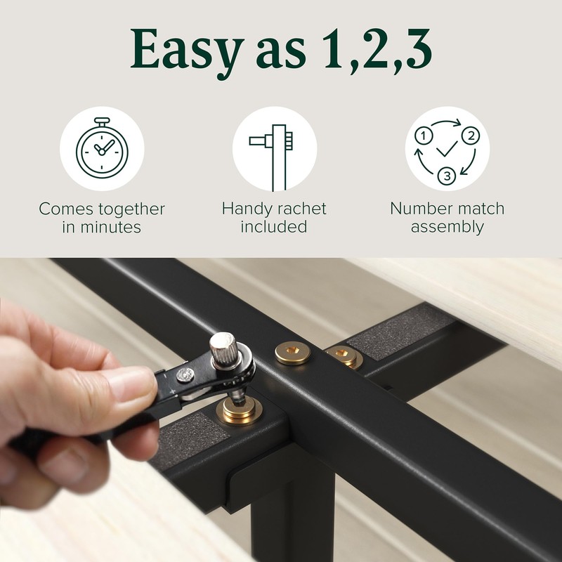 Zinus Ellie 14 Inch King Bamboo Platform Bed Frame, Wood