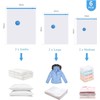 Vacuum Clothes Storage Bags with Zip and Pump, Large Storage