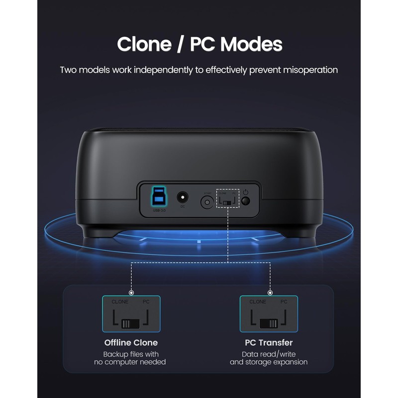 ORICO Hard Drive Docking Station Dual Bay USB 3.0 to