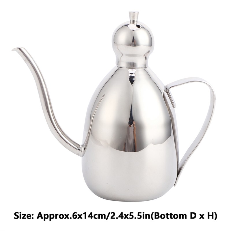 Oil Dispenser Stainless Steel Oil Bottle Leakproof Vinegar Pot Kitchen