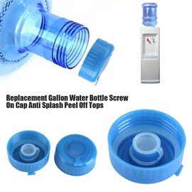 SEAFRONT Pack of 5 Gallon Water Bottle Caps, Reusable, 5.5cm Outlet, Bottle Water Dispenser Caps, Screw Cap Replacement Splash Guard Lid