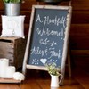 Weddingstar Self Standing Chalkboard Sign with Rustic Wood Frame