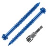 Wensilon(30 PCS) 1/4" * 3-1/4" Slotted Hex Washer Head Concrete
