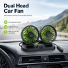 Dual-Head Car Cooling Fan – 2-Speed Adjustable USB Auto Air