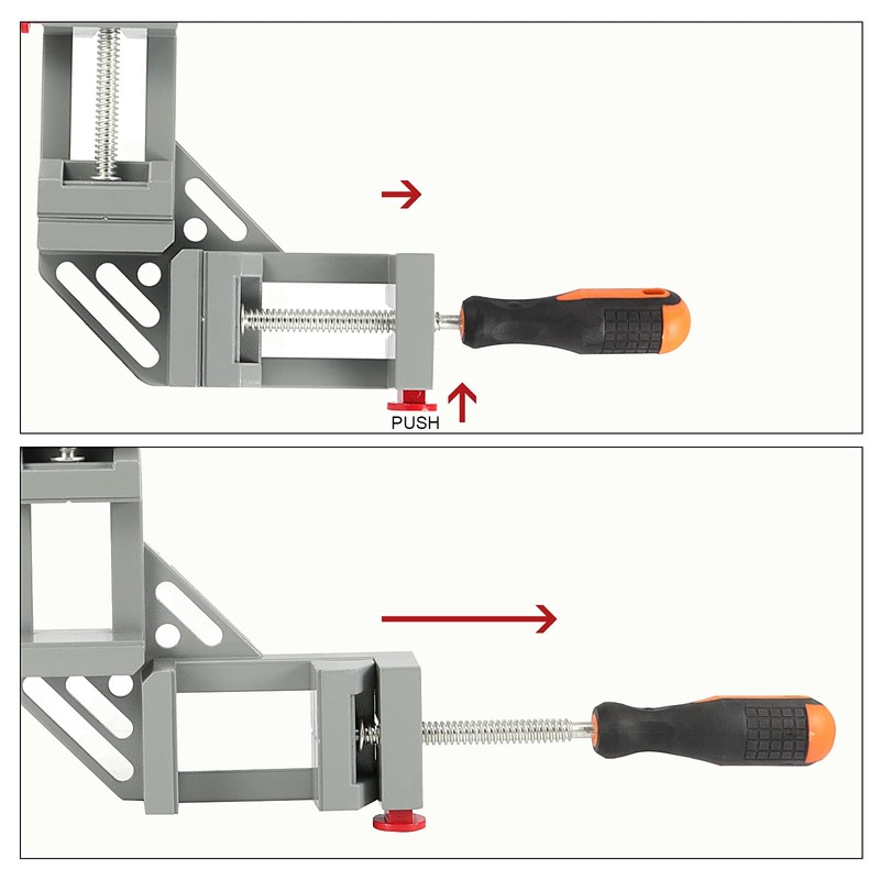 HOIGON 2 Pack Double Handle Corner Clamp, 90 Degree Right