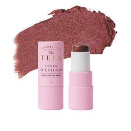 TEIA Cosméticos - Tinta multiusos (Multistick) para labios, mejillas y párpados. Vegano, eco-consciente y con ingredientes naturales (Luz de luna)