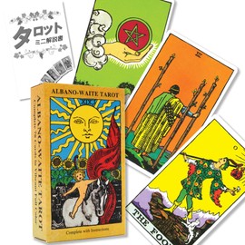 Albano-Waite Tarot Tarot Tarot Divination with Japanese Manual (English Language Not Guaranteed) Genuine Tarot Cards, 78 Cards, Rider Weight Edition, Psychedelic