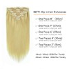 BGTTI Light Gold Hair Extensions Clip in Synthetic Hair Thick