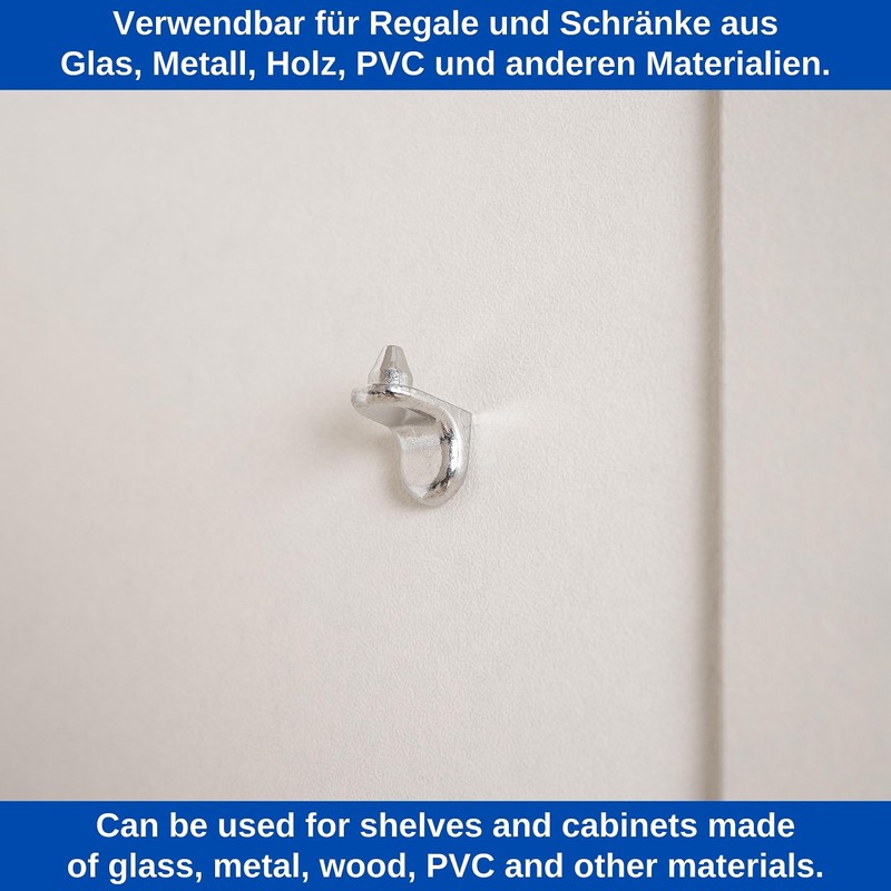 Shelf Brackets, Pack of 48, Angle Shelf Support with Double