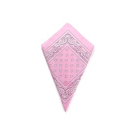 Baby Pink Paisley Bandana Head Scarf Headbands Handkerchief Cowboy Cotton Bib Party Face Covering Headwear For Motorcycling Mens Womens Unisex
