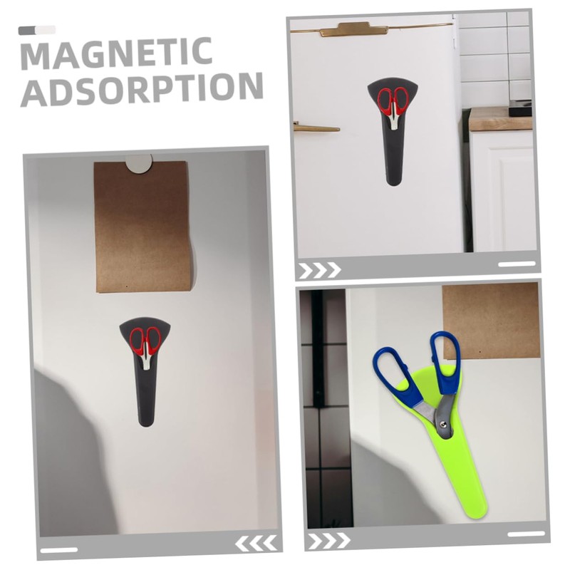 KOMBIUDA 2pcs Magnetic Scissor Holder for Refrigerator Strong Attachment Scissors
