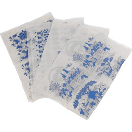 iplusmile 4hojas Papel Transfer para Cerámica Azul Tradicional Recortable Calcomanías para Arcilla Manualidades Decorativas
