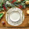 Artoid Mode Gold Snowflakes Christmas Round Placemats Set of 4