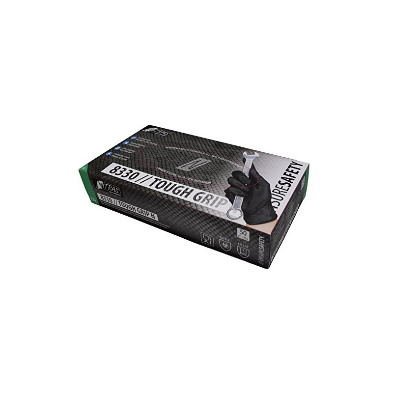 Nitras Pack of 50 Nitrile Disposable Gloves with Optimised Grip