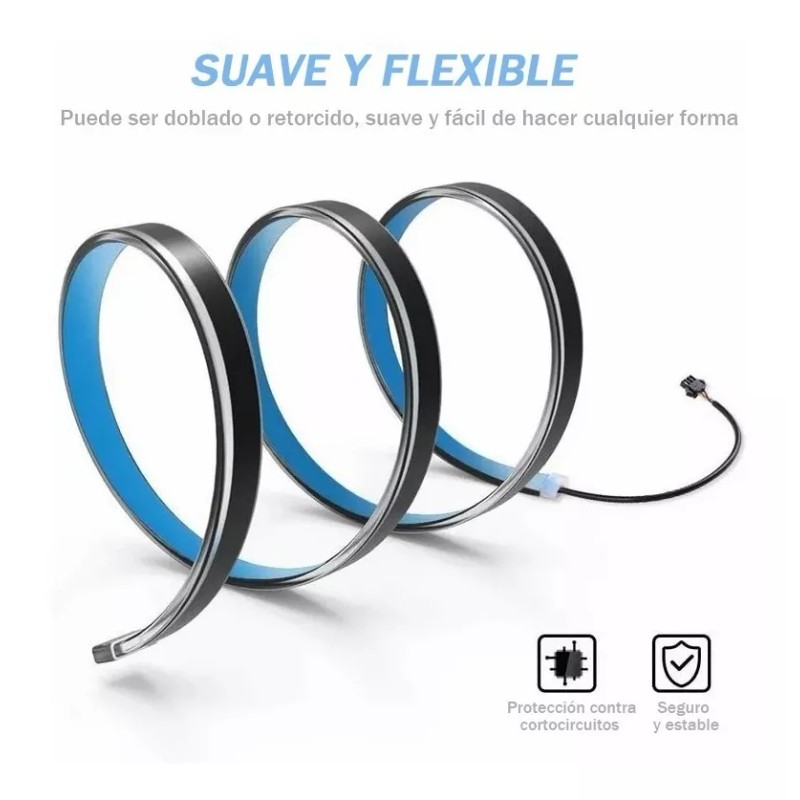 PUNKZZ Tira Luz Drl Direccional Secuencial Fluyendo Rgb Auto 60cm