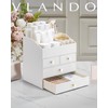 Vlando Makeup Organizer Countertop,Large Vanity Organizer PU Leather Make up