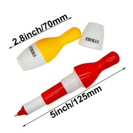 Maydahui 30PCS Colorful Mini Strike Bowling Pens Fun Bowling Pin Retractable Ballpoint Pens Blue Ink Ball Pens for Sport Club Association Souvenirs Student Office Supplies Desk Decor