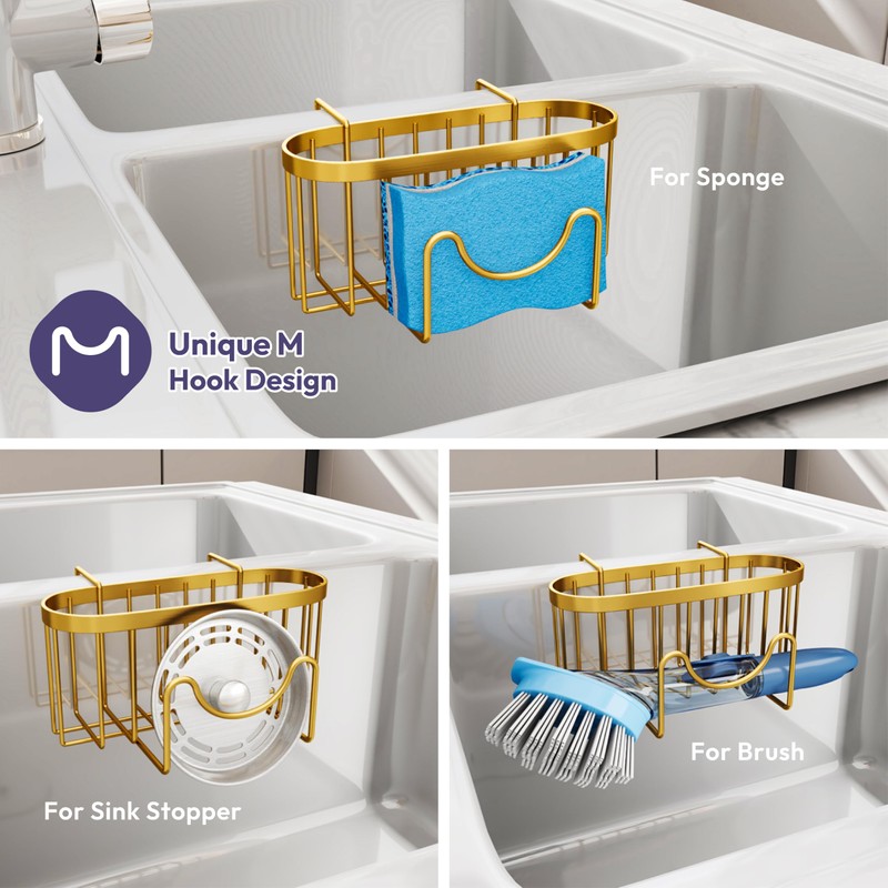 SWTYMIKI Sponge Holder for Kitchen Sink - Movable Kitchen Sink