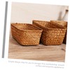 Sosoport Hand Woven Seagrass Storage Basket Desktop Sundry Organizer for