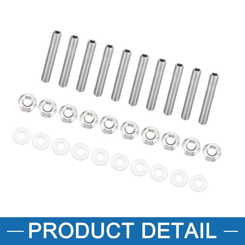 A ABSOPRO Exhaust Manifold Bolt Stud Hardware for Honda Civic