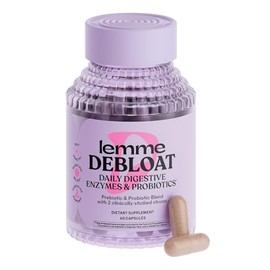 Lemme Debloat 3-in-1 Prebiotic, Probiotic & Digestive Enzyme Capsules for Bloating & Gas Relief - 2 Clinically Studied Probiotics w/5 Digestive Enzyme