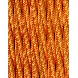 3 Metres 3-Core Textile Cable Fabric Cord Pendant Cable Lamp Cable Textile Cable Twisted 3 x 1.5 mm² 3G01.5 Gold
